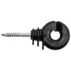 Ringisolator kort  med skrue sort 50 stk/ps