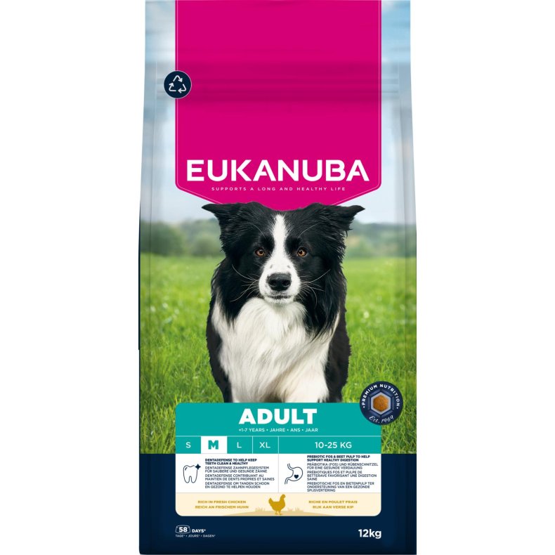Eukanuba Adult Medium kylling 12kg