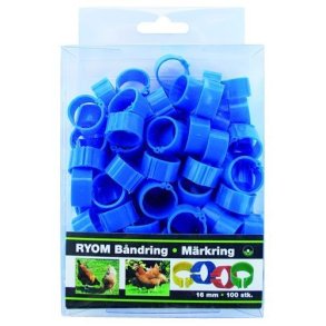 Bndringe plast bl 16mm 100 stk