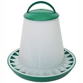 Fodertrn Plast grn m. lg 10 kg