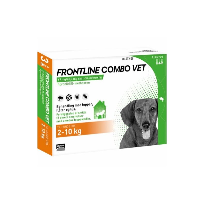 Frontline Combo Vet Hund 2-10 kg.