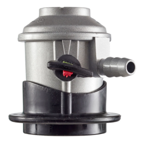 Latryksregulator m. click-on ventil og slangestuds