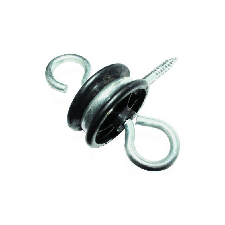 Isolator med skrue + 2 jer sort 10 stk/ps