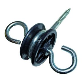 Isolator Med Skrue + 2 jer Sort 4 Stk.